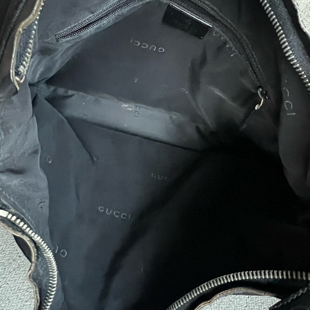 Gucci vintage nylons and leather black shoulder bag - Picture 11 of 16